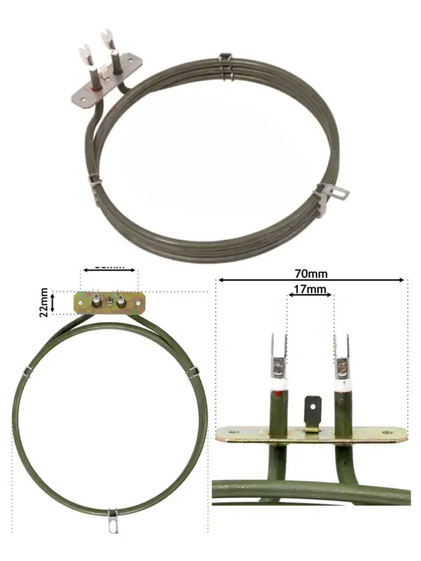 3-Turn Heater Element for Kenwood Fan Oven 2500W 230V