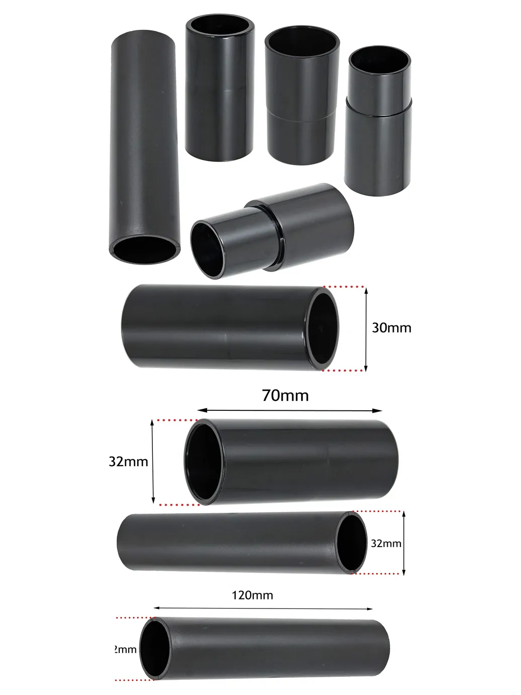 30-35mm Dust Extractor Adapter for Numatic Henry/Hetty Vacuums - 5 Pack