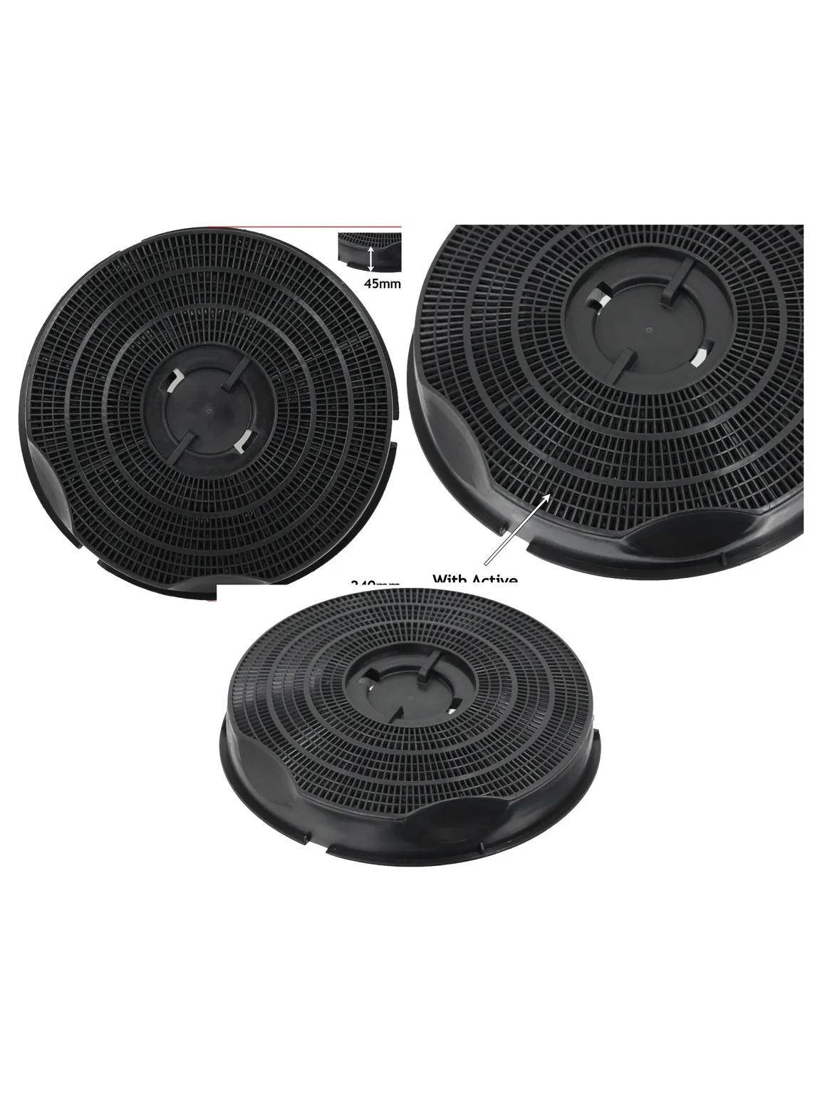 30 Charcoal Vent Filter for CBP61/CBP62/CBT61 Hood 240x45mm