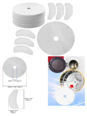 30 Piece Dryer Filter Kit - Exhaust/Intake Filters for Teknix TKDV25/71
