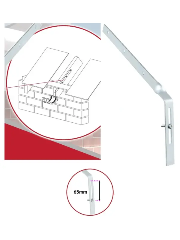 300mm Galvanized Steel Gutter Bracket Rafter Fascia Support