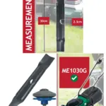 30cm Metal Blade for Ryno ME1030G Lawn Mower + Drill Sharpener
