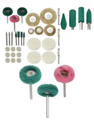 31‑Piece 3.2mm Buffing Wheel & Wire Brush Kit for Car & Bike Rust