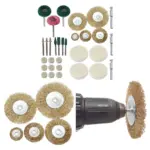 31-Piece 3.2mm Drill Buffing Wheel Set, Wire Brush Kit & Rust Removal