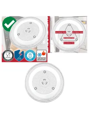 315mm Universal Glass Microwave Turntable Plate – Fits Most Ovens