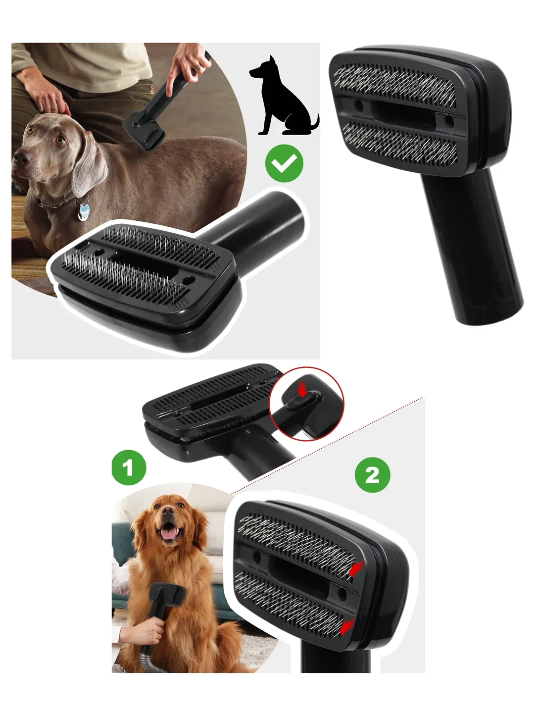 32mm Dog Grooming Brush – Pet Hair Tool for Argos Vacuum Cleaners