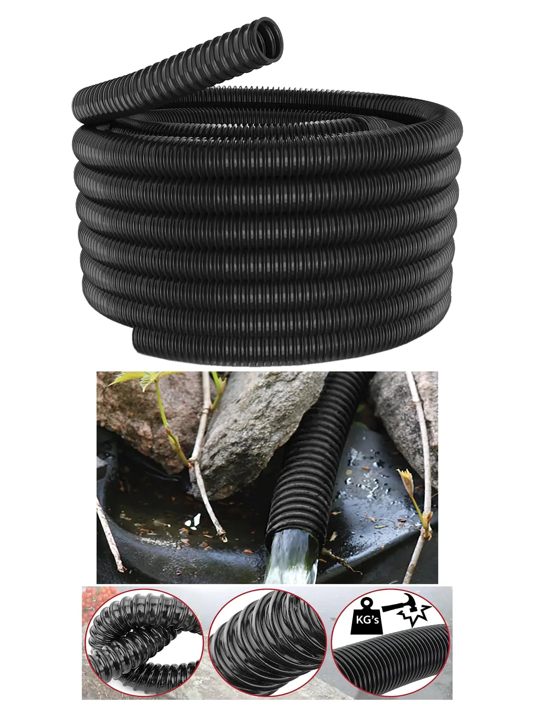 32mm Flexible Pond & Aquarium Hose – 10m Marine Pump Pipe