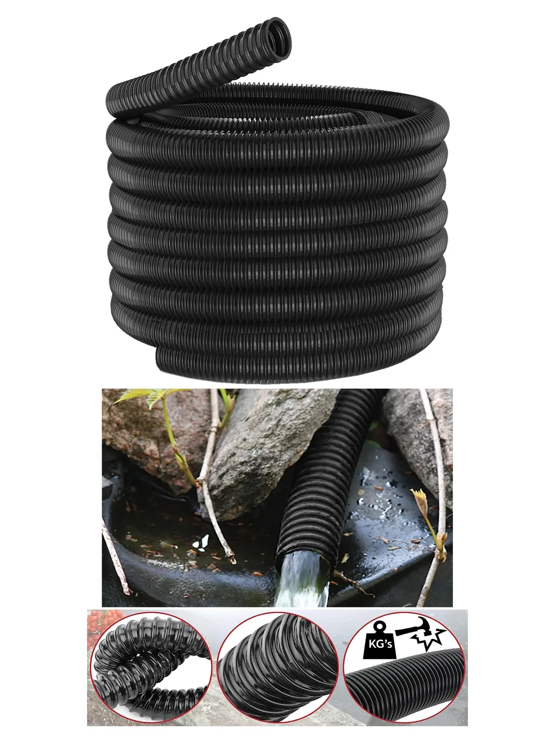 32mm Flexible Pond & Marine Pump Hose – 15m Length