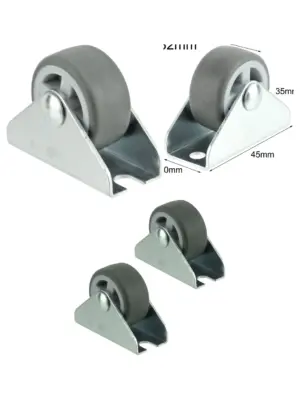 32mm Low-Profile Mini Caster Wheel – 1″ Swivel for Furniture & Cases