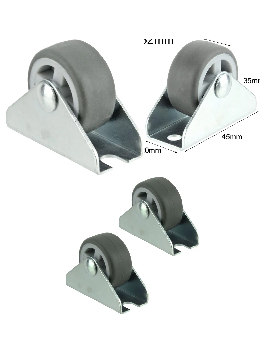 32mm Low-Profile Mini Caster Wheel – 1″ Swivel for Furniture & Cases