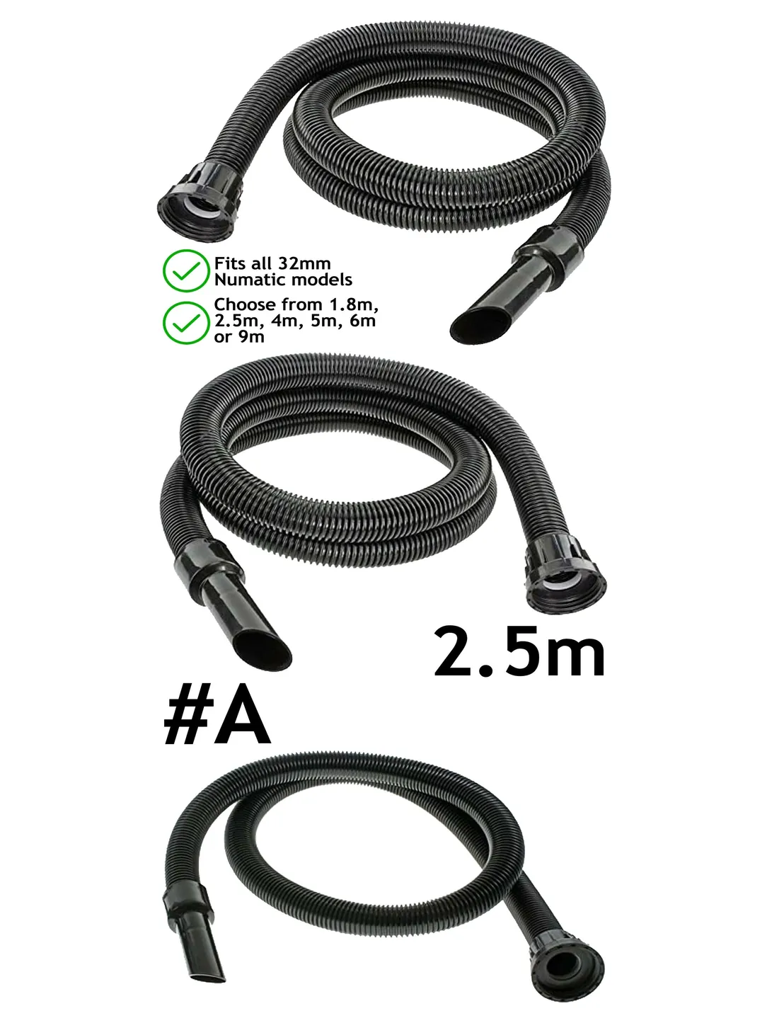 32mm Replacement Hose for Numatic Henry & Hetty Vacuum – Pipe Kit