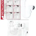 32mm Telescopic Swivel P-Trap Kit for Sink Waste Pipe 1.25in Plumbing