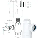 32mm Waste Bottle Trap – Bathroom & Kitchen Sink, 1¼” Basin Urinal
