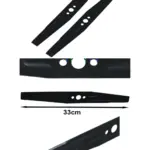 33 cm Metal Blade for Qualcast MEH-33 Hover Lawnmower – Pack of 2