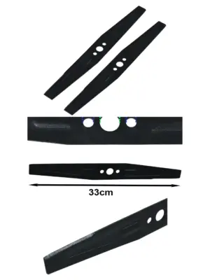 33cm Metal Blade for Spear & Jackson S1733EH Hover Mower 2pcs