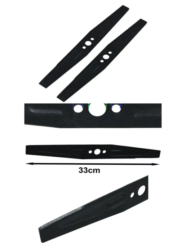 33cm Metal Blade for Spear & Jackson S1733EH Hover Mower 2pcs
