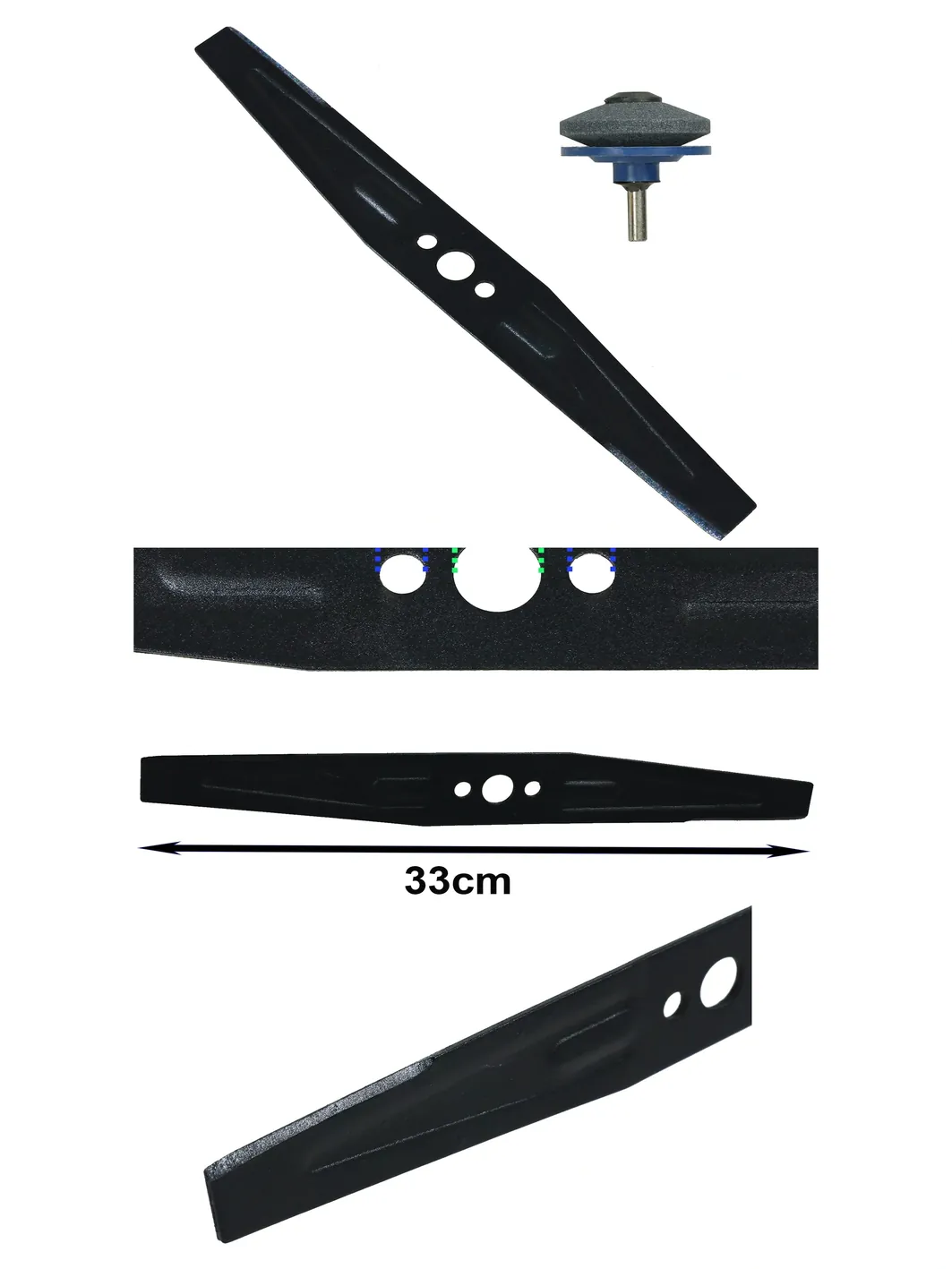 33cm Metal Blade for Spear & Jackson S1733EH Mower – Drill Sharpener
