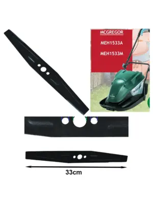 33cm Metal Replacement Blade for McGregor Hover Lawnmower MEH1533