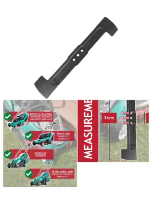34 cm Metal Replacement Blade for Bosch Rotak 34/34R/34GC Lawn Mower