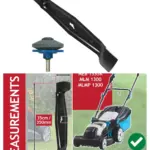 35 cm Lawn Mower Blade + Drill Sharpener – fits MacAllister MEB1335K