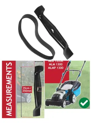 35cm Metal Blade & Drive Belt for MacAllister MEB1335K & MLM1300