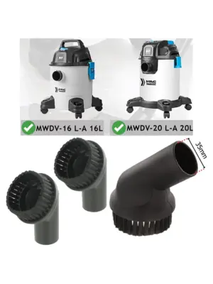 35mm Dusting Brush for MacAllister MWDV-16 & MWDV-20 Vacuum Tools