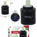 35mm Single-Lever Mixer Cartridge for Sink & Bath – Hot/Cold Valve