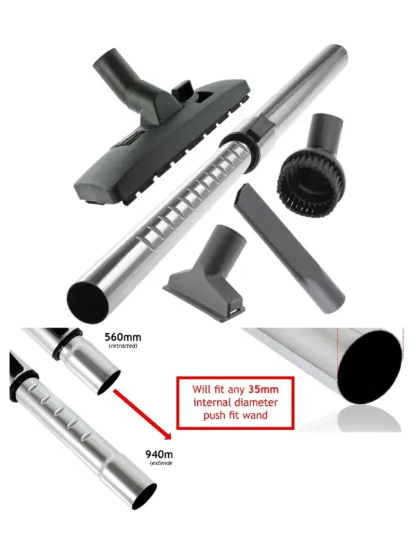 35mm Telescopic Extension Rod & Tool Kit for Russell Hobbs Vacuums