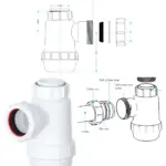 38mm Waste Bottle Trap for Bathroom & Kitchen Sinks – Bidet Seal