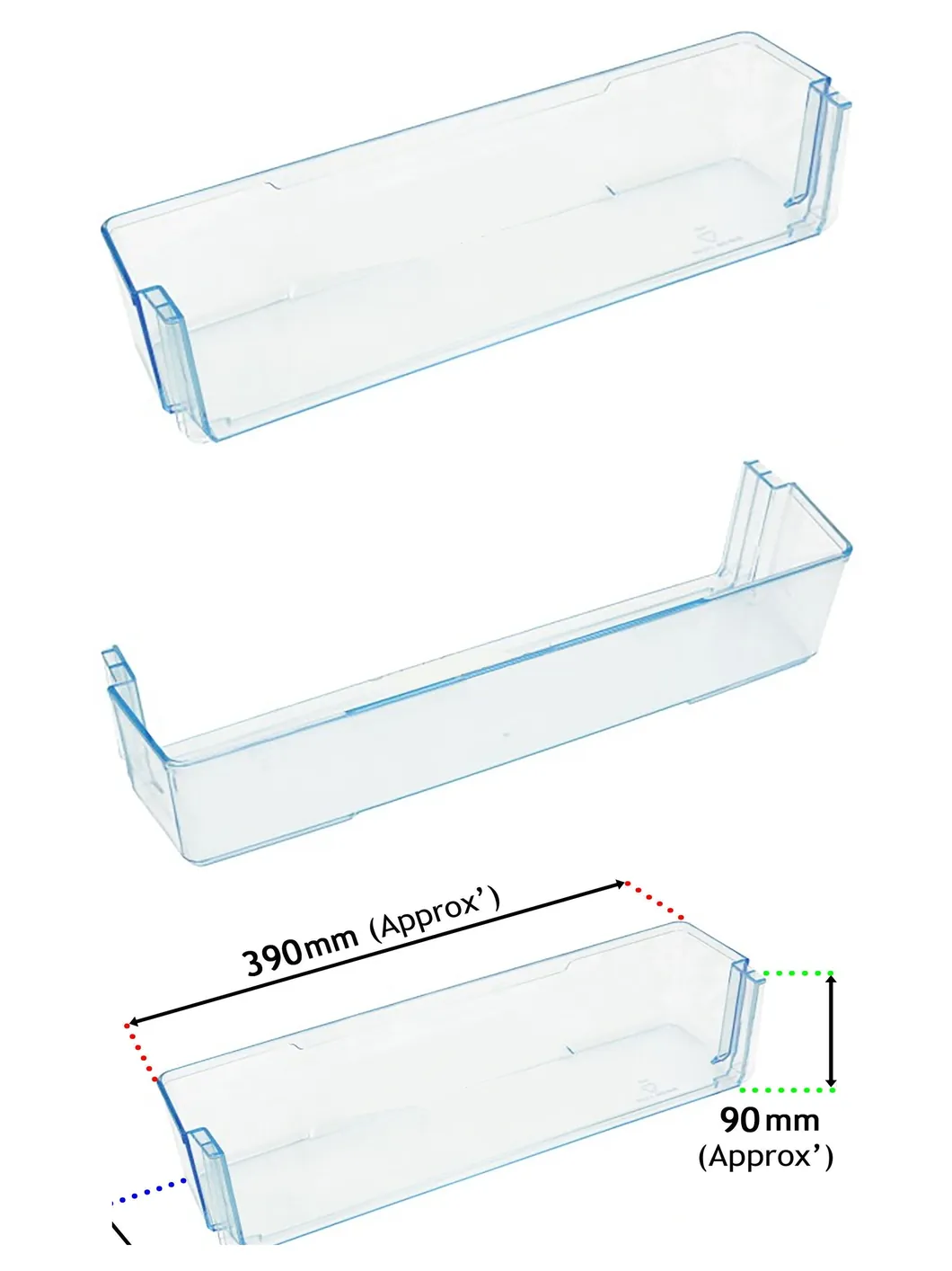 390mm Lower Door Shelf for Fridge LFC50B14 LFC50S12 LFC50W19 LUL50S13