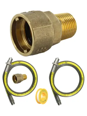 3ft 1/2" Gas Hose for Oven Cookers – PTFE Tape & Bayonet Joint