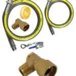 3ft 1/2" Oven Gas Hose Kit – PTFE Tape & Angled Connector