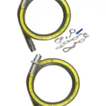 3ft 1/2" Oven Gas Hose with Safety Chain, Straight Bayonet CE