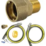 3ft ½in Oven Hose Kit with PTFE Tape, Safety Chain & Bayonet Connector