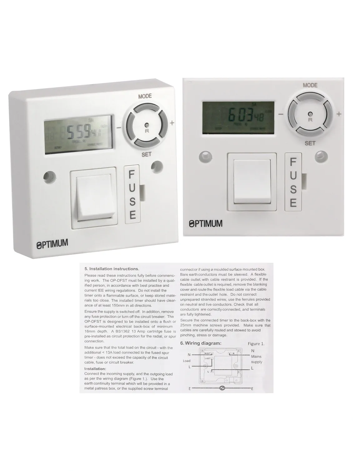 3kW Immersion Heater with 7‑Day Timer, Fused Switch & LED Display
