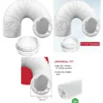 3m AC Vent Hose Kit - 5/5.9" Duct Extension with Threaded Coupler