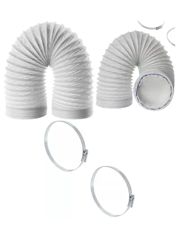 3m Delonghi AC Vent Hose Extension Pipe with Clips – Air Conditioner