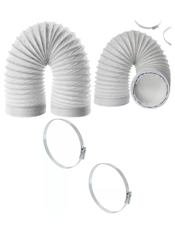 3m Flexible AC Vent Hose with Clips for Electriq Air Conditioner