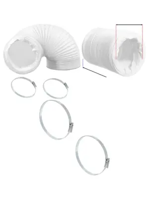 3m Flexible PVC Duct Pipe 152mm for Bush Air Conditioner with 2 Clips
