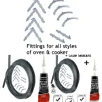 3m Oven Door Seal with Silicone Glue – Rounded & 90° Clips