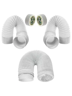 3m PVC Duct Extension Kit - 5 Piece Set for RangeMaster Cooker Hood