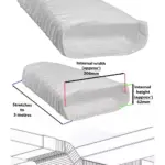 3m PVC Rectangular Vent Hose – 206×62mm Flexible HVAC Duct Pipe