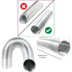 3m Semi‑Rigid Aluminum Exhaust Hose – 127mm (5") Flexible Duct