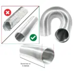 3m Semi‑Rigid Aluminum Exhaust Hose – 152mm Flexible Duct for Cars