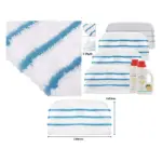 4 Microfiber Pads + 2×500ml Detergent for Black & Decker Steam Mop