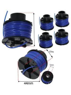 4-Pack 10m Replacement Line for Black & Decker Trimmer with Spool