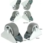 4 Pack 32mm Low Profile Mini Caster Wheels for Furniture & Cases