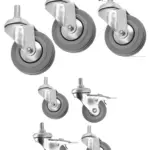 4‑Pack 50mm M10 Swivel Caster Wheels – Braked & Non‑Braked carts