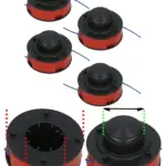 4-Pack 8m Line and Spool for Mac Allister MGT300 Grass Trimmer