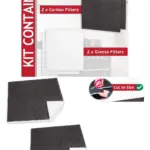 4 Pack Carbon Foam Grease Filters for Siemens Hood, 57x47 cm